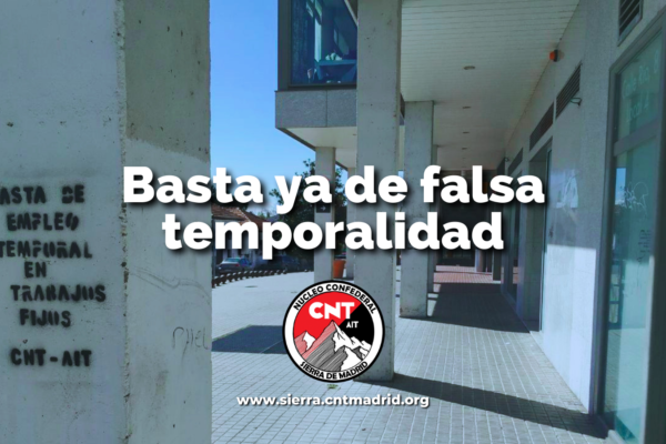 Continuamos exigiendo el fin de la temporalidad laboral en la Sierra de Madrid