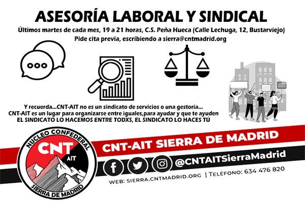 Asesoría laboral y sindical en Bustarviejo