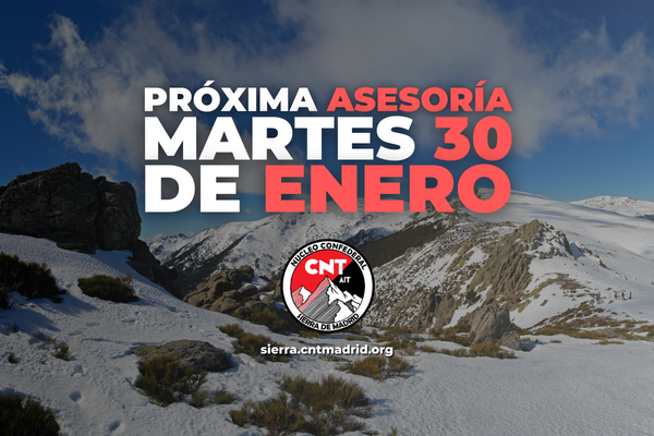 Próxima asesoría el 30 de enero