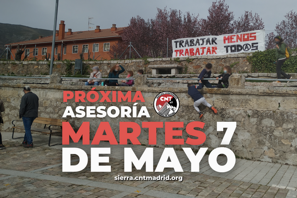 Próxima asesoría el 7 de mayo